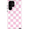 Pink and White Checkerboard Galaxy S25 Ultra Impact Case